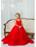 Long Sleeves Organza Formal Flower Girl Dress